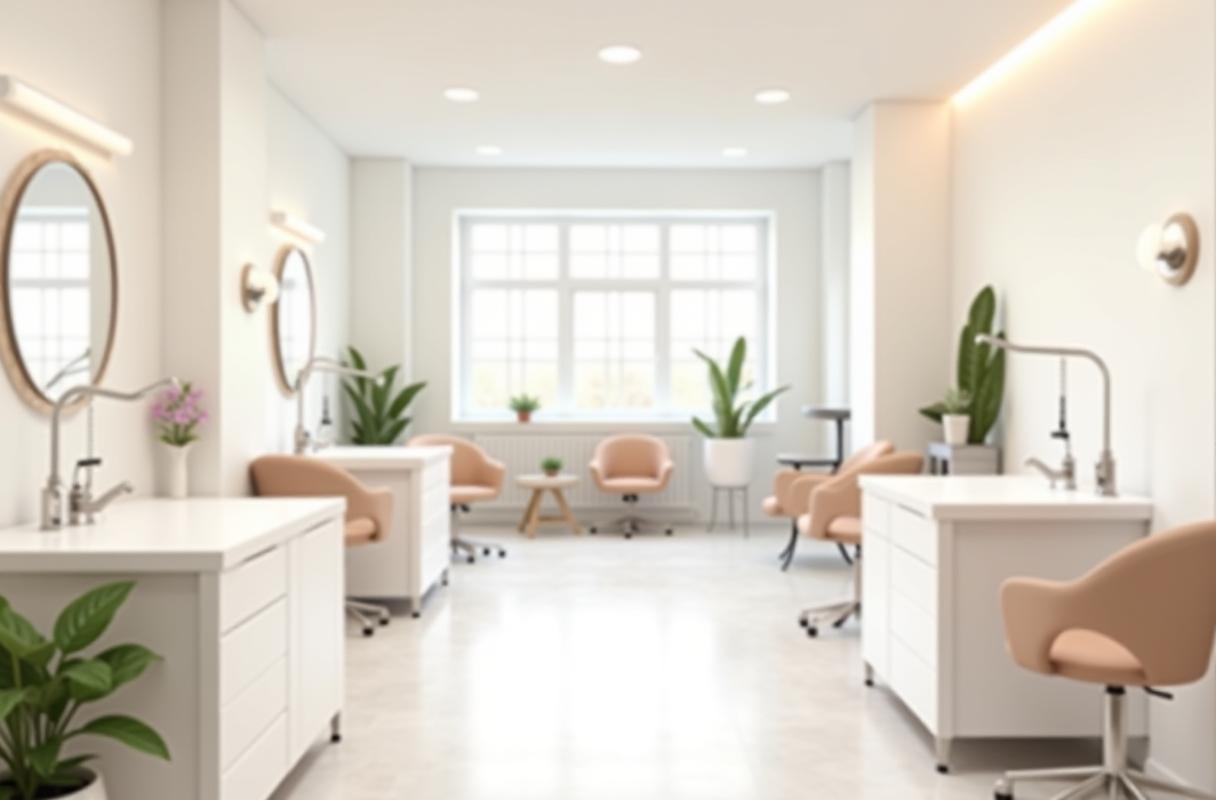 Chic and modern pet grooming studio in Manchester with professional equipment and relaxing decor