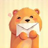 Cartoon paw holding an envelope, representing newsletter signup