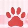 Decorative paw print divider